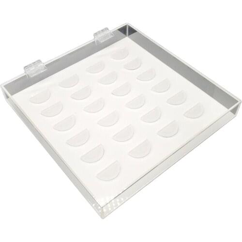 12 Pairs False Eyelashes Clear Storage Box Transparent Acrylic Display Case Cosmetic Container Holder Organizer Tray