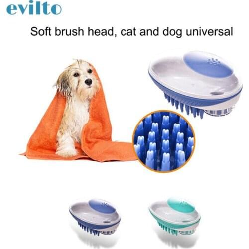 Dog Bath Brush Comb Pet Soft Shampoo Massage Brush Shower Hair Removal Comb For Dog Cat Cleaning Grooming Tool Body Shower Brush