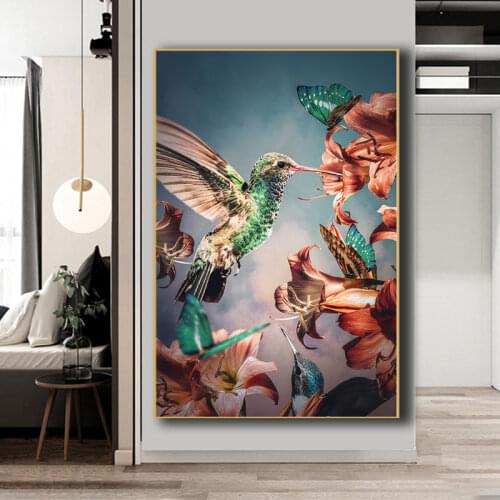 Modern HD Rhinoceros Parrot Spray Canvas Painting Watercolor Bird Print Poster Wall Art Decorative Pictures for Drawing Room