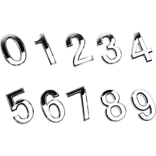 Numeral Door Plaque House Sign Plating Gate 0 to 9 Plastic Number Tag Hotel Home Sticker Door Label