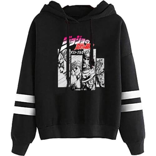 JoJo Bizarre Adventure Hoodie Japanese Anime Men/women Funny Sweatshirt Harajuku Cartoon Hip Hop Vintage Clothes Male Hooded