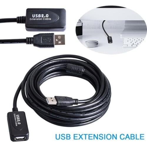 USB 2.0 Extension Cable High Speed Male To Female Cable Extender Signal Amplifier Extender Printer Cable 5/10/15/20M