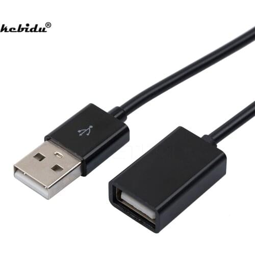 Kebidu New 50cm 100cm USB Extension Cable Connector Adapter Male to Female Data Sync Cord Cable Cord Wire For PC Laptop Computer