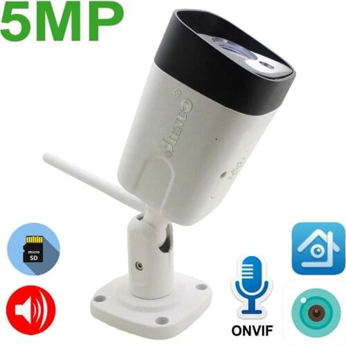 Xmeye 5MP IP Camera Wireless Cctv Security Outdoor Waterproof Surveillance Two-Way Audio Night Infrared WIFI HD Home Cam JIENUO