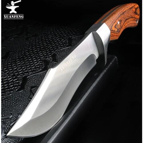 XUAN FENG camping hunting knife high hardness outdoor multifunctional straight knife military short knife