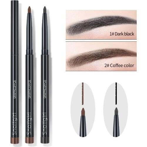 1Pcs Eye Make Up Automatic Rotating Eyeliner Pencil Black Coffee Waterproof Eyebrow Pen Eye Liner Cosmetics Charming Eyes Makeup