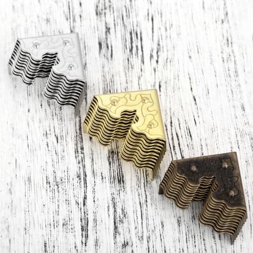 10pcs Corner Decorative Protectors 25*25*9mm Wooden Case Corner Protector Decorative Corner