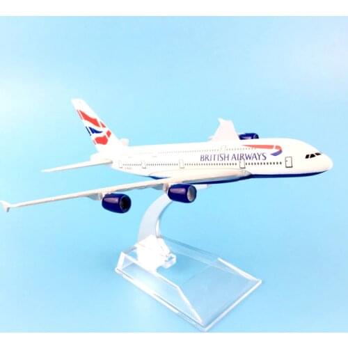 BRITISH AIRLINES 16CM A380 BRITISH AIRWAYS METAL ALLOY MODEL PLANE AIRCRAFT MODEL TOY AIRPLANE BIRTHDAY GIFT