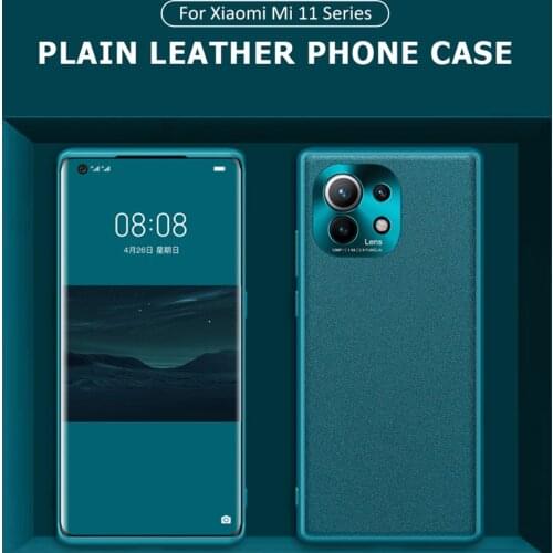 For Xiaomi Mi 11 Case Luxury Hardware plain leather phone Case For Xiaomi Mi 11 Ultra Mi 11 Pro Lite mi11 Case Shockproof Cover