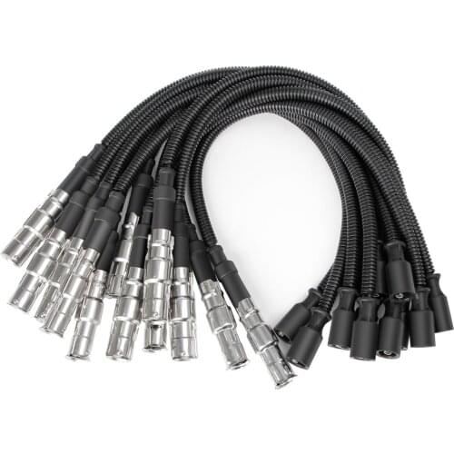 Black Spark Plug Ignition Wires For Mercedes Benz C-Class E-Class ML SLK 320 350 Car Accessories