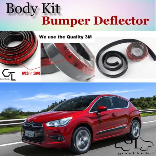 Bumper Lip Deflector Lips For Citroen DS4 DS 4 Front Spoiler Skirt For TopGear Friends Car Tuning View / Body Kit / Strip