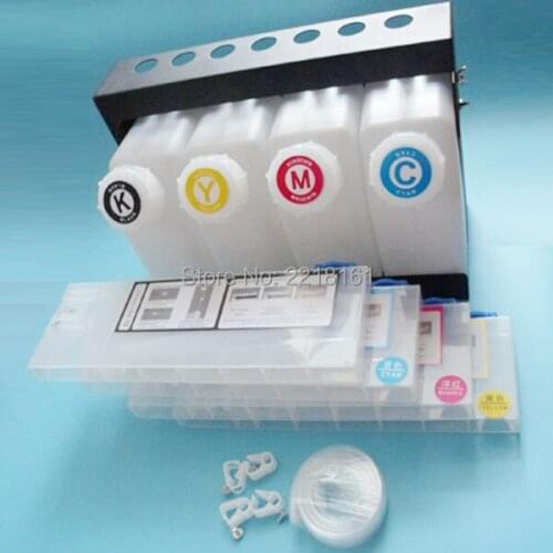 Eco solvent printer 4 colors bulk ink system for Mimaki JV33 JV5 Mutoh VJ 1604 1624 Roland system 1 set wholesale