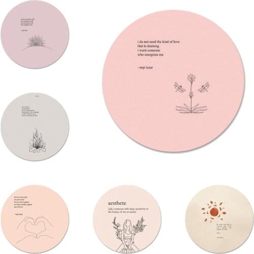 Aesthetics Chic Minimal Quotes Icons Pins Badge Decoration Brooches Metal Badges For Backpack Decoration