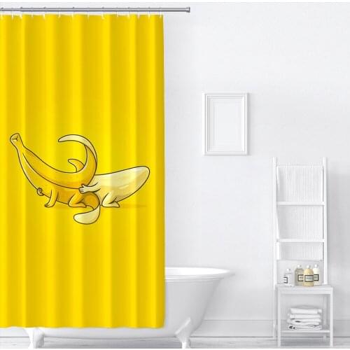 Vlyzn Tapestry Banana Ins Simple Customization Home Garden Household Merchandise Bathroom Products Shower Curtains Waterproof