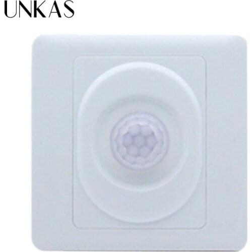 UNKAS Infrared IR Body Motion Sensor Auto Wall Mount Control Led Switch Save Energy Motion Automatic Module Light Sensing Switch