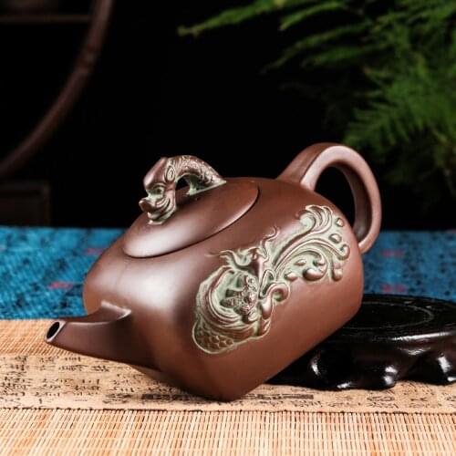 Yixing Bronze Antique Purple Clay Teapot Raw Ore Red Mud Filter Teapot Ceramic Large Capacity Tea Pot Kungfu Teaset