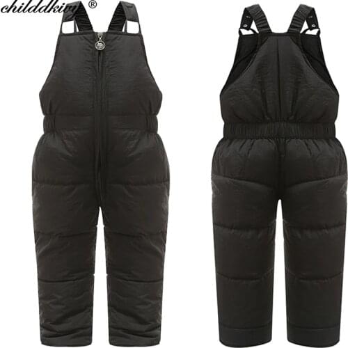 2020 Winter jumpsuit for children Boys overalls down Cotton Thick Warm Girl pant kids overalls for girl Baby Clothes 1-5 Years