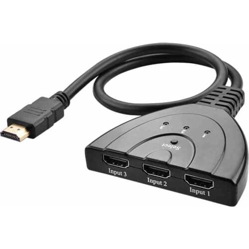 HDMI Switcher Distributor 3 Female Ports 1 Male Computer HD 1080P 3D Audio Converter Switch Splitter For PC TV HDTV DVD PS3 Xbox