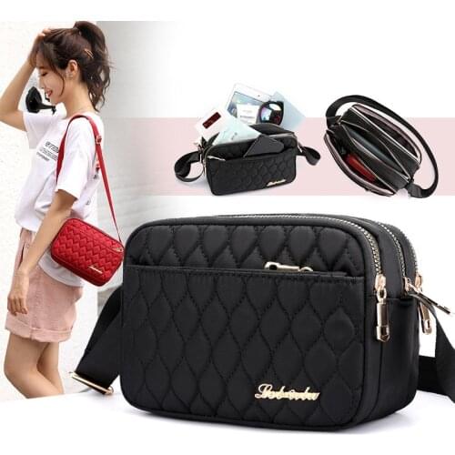 Summer 2021 New Womens Crossbody Bag Fashion Embroidery Single Shoulder Bag Lingge Leisure Large Capacity Messenger Bag