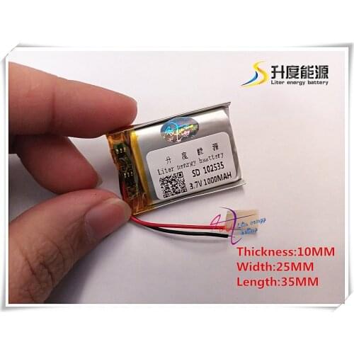 Best battery brand 3.7V polymer lithium battery 102535 MP3 MP4 1000MAH wireless earphone speaker