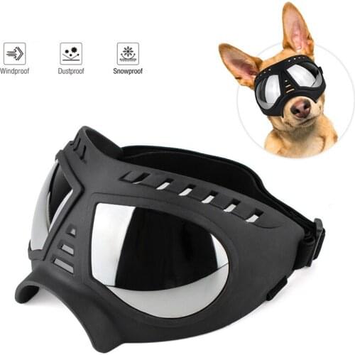 New Soft Frame Large Dog Goggles UV Protection Dog Mask Glasses Larger Mirror Surface Waterproof Snowproof Sunglasses For Dogs