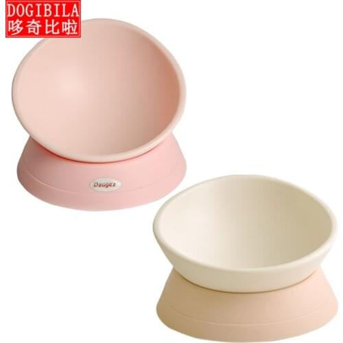 New Pet Supplies Arbitrary Cat Bowl Non-Slip Wear-Resistant Oblique Dog Bowl Factory Outlet cat food bowl dog feeder placemat
