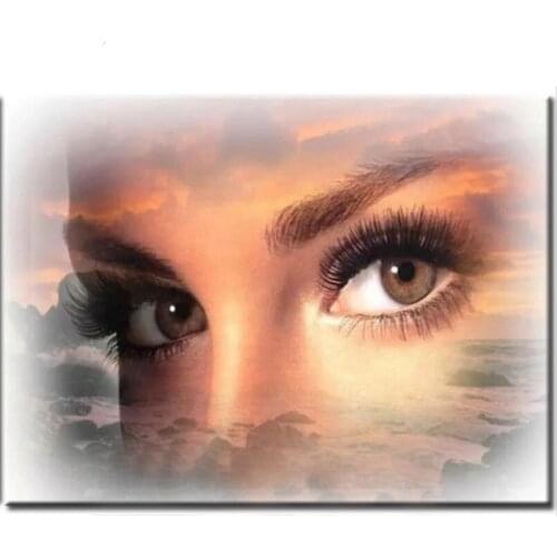 Full Square Round Diamond Painting phantasy scenery diamond embroidery woman eye Picture Handcraft Cross Stitch Diamond Mosaic