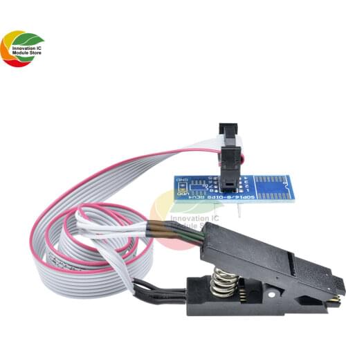 SOIC8 SOP8 SOP Format Flash Chip IC Test Clips Socket Adpter BIOS 24 25 93 Programmer Programable Module Board