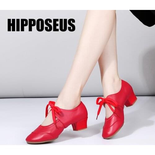 Hipposeus Girls Dance Shoes for Women Girls Ladies Ballroom Latin Shoes Modern Tango Jazz Dancing Shoes Closed Toe Dropshipping
