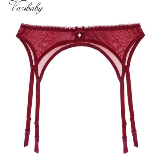 Varsbaby new sexy transparent solid underwear S M L XL XXL black/white/wine red garters