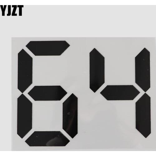 YJZT 15.8CM×12.5CM Personality 64 Speed Vinyl Limit Numbers Motorcycle Decal Car Stickers 13D-0778