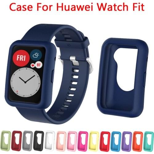 TPU Protector Cover Case For Huawei Watch Fit Samrt Watch Silicone Protective Shell Watch Case Accessories