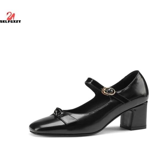 SKLFGXZY Ms. Dress Shoes Women Genuine Leather Cowhide Womens Shoes Professional Wedding Party Shoes Mary Janes