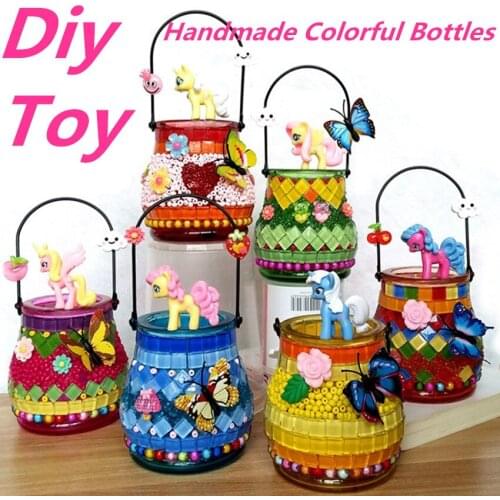 1PCS DIY 3D Vase Model Puzzle Game For Children Child Mosaics Sticky Crystal Art Craft Toy Kid Early Learning Handmade Toys