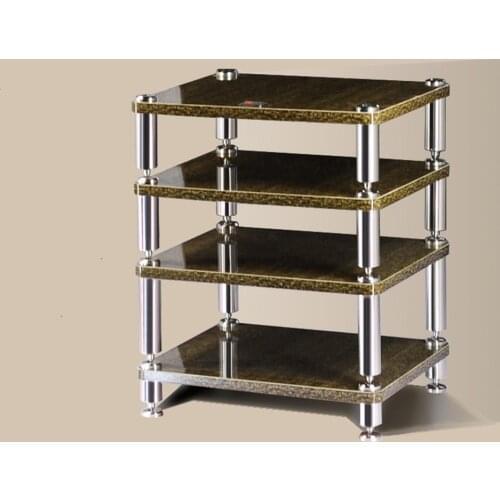 1Layer Solid Wood Hifi Amplifier Rack Cabinet Speaker Audio Equipment Rack Bracket Tripod Shock Nail