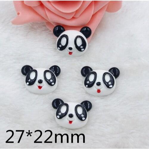 10pcs/lot flat back resin panda DIY resin cabochons accessories