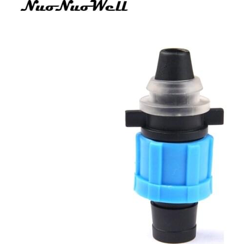 20pcs NuoNuoWell 5/8" 16mm By-pass Lock Drip Tape Connector for Garden Agricultural Drip Irrigation Watering Soft Hose joint