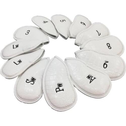 24Pcs PU Golf Club Cap Exquisite Protector Iron Head Cover Set Sports Accessories