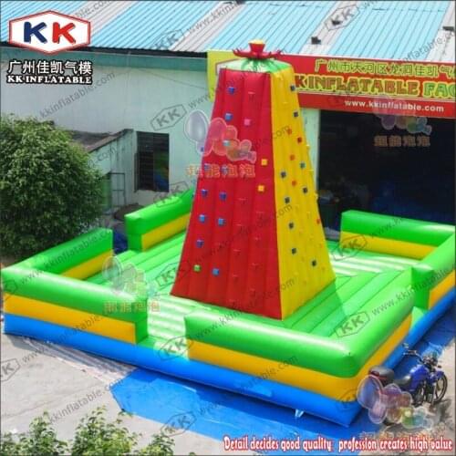 8x8m PVC Bouncy Climbing Sport, Egypt Theme Rock Wall, Commercial Grade Inflatable Interactive Games
