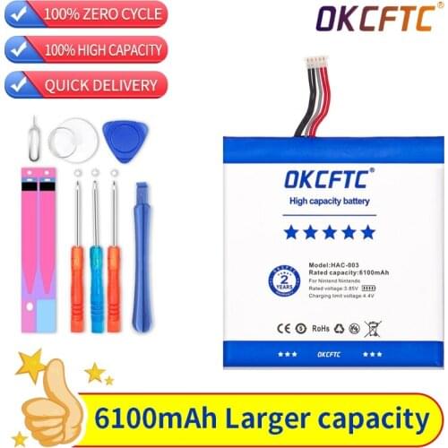 6100mAh HAC-003 Rechargeable Battery Repair for Nintend Nitendo Switch Console Controller Replacement Charger Battery