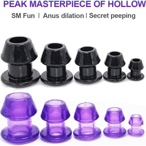 Super Huge Butt Plug Anal Rings Hollow Anal Plug Silicone Speculum Sex Appliance Dilator Prostate Massager Enema Bowel Cleaner