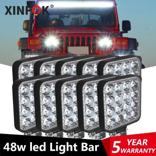 Car LED Spotlights 12 24V Work Lights For Trucks Construction Vehicles Excavators Towing Vehicles Headlights Are Super Bright
