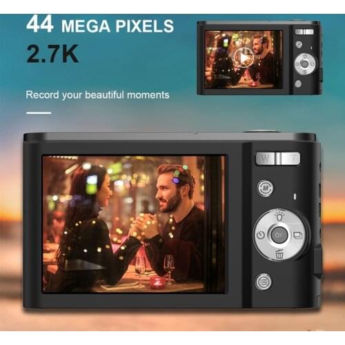 Digital Camera 2.7K HD 44MP Vlogging Camera with 16X Digital Zoom,Compact Pocket Camera with Fill Light for Kids Teens
