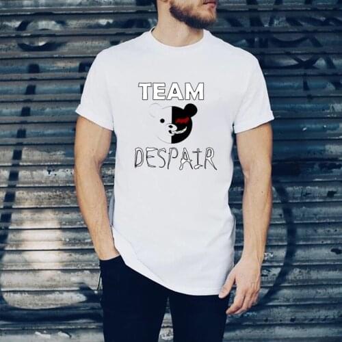 Danganronpa Ultimate Gamer Chiaki Nanami Janpan Anime T Shirt Monokuma Print Streetwear Team Despair Tops Cotton Casual Tee