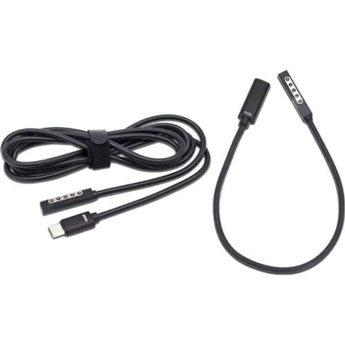 USB C Type C Female Or Male Power Supply Charger Adapter Charging Cable Cord for Surface Pro 1/ 2/Surface RT