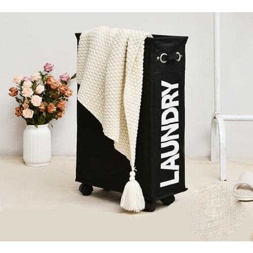 Laundry Basket Dirty Clothes Storage Baskets Childre Laundry Basket Waterproof Storage Bag Foldable Organizer Basket with Wheel