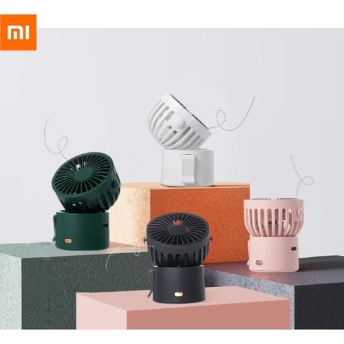 XIaomi Mini Fan Portable Hanging Neck Fan Usb Rechargeable Small Clip Fan 1000mAh Battery Air Cooler Desk Outdoor Handheld Fan