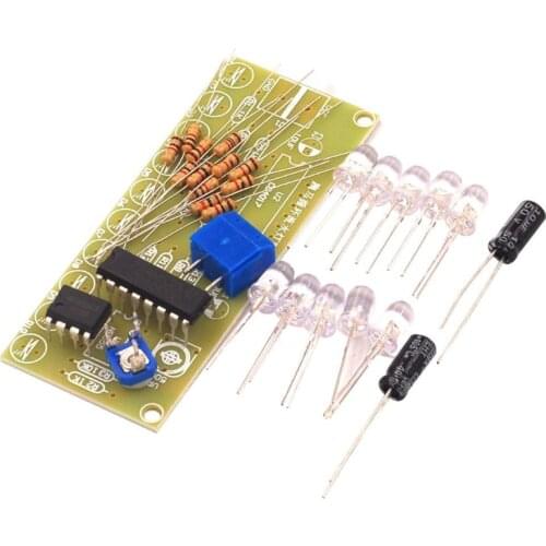 Digital 10 LED Electronic Clock Production Suite DIY Kits Set 4.5-6V Circuit Board Practice Learning Board Module