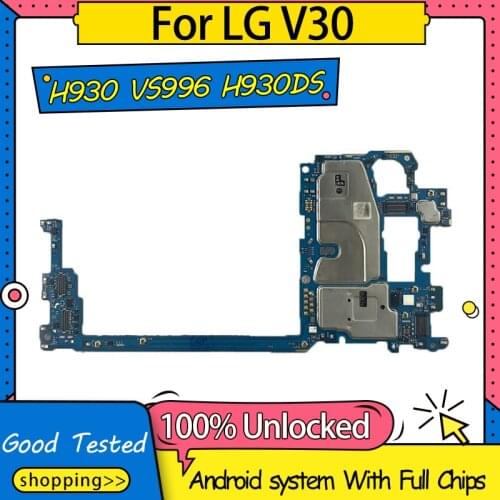 Original motherboard For LG V30 H930 VS996 H930DS mainboard unlocked For LG V30 H930 VS996 logic boards MB With Full Chips