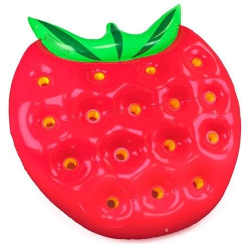 Swimming Ring Beach Party Toy Giant Inflatable Ring Strawberry Floating Mattress Sunbathing Beach Mat Air Cushion